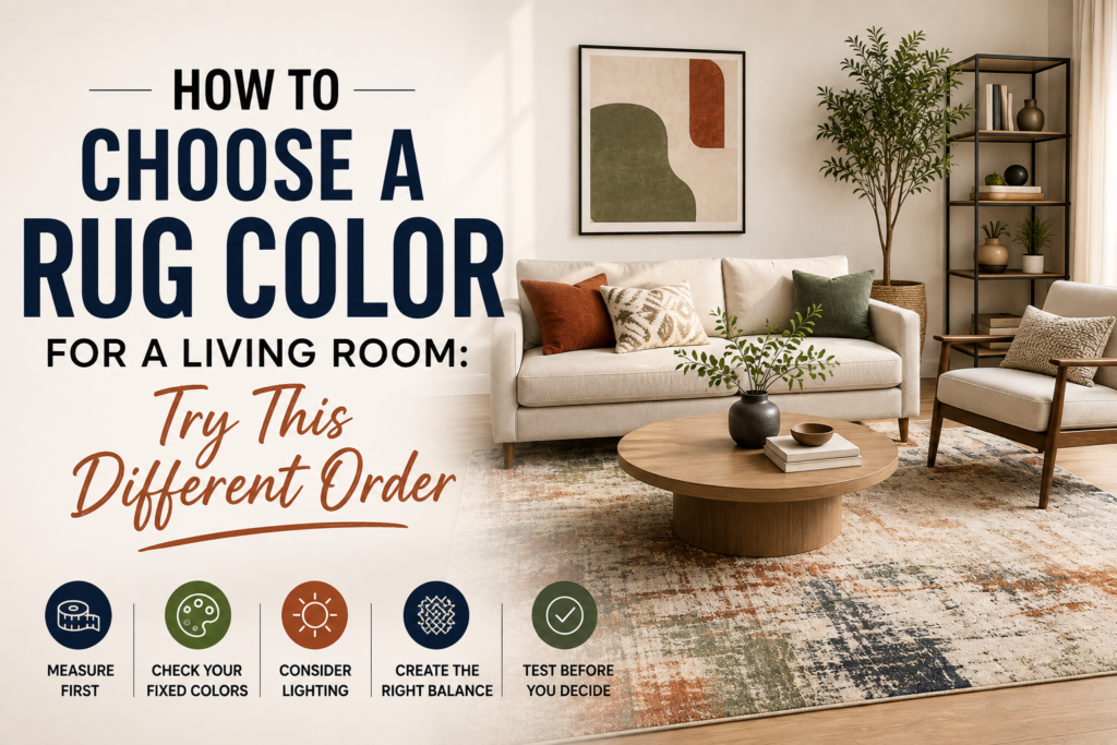 How to Choose a Rug Color for a Living Room Try This Different Order