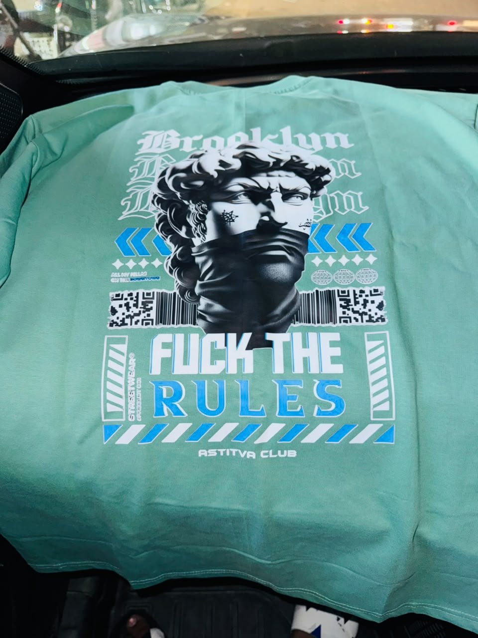 WhatsApp Image 2026-09-17 at 12.04.43 PM The Astitva Club™ "F*CK THE RULES" Mint Oversized Back-Print Tee - Image 1